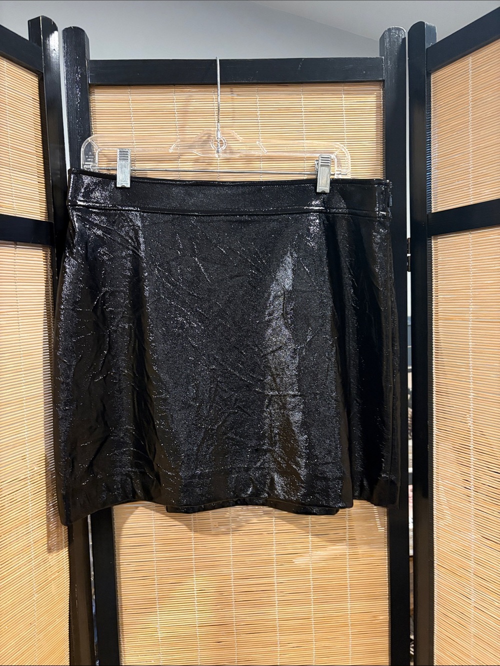 Black Shimmery mini Women's Skirt